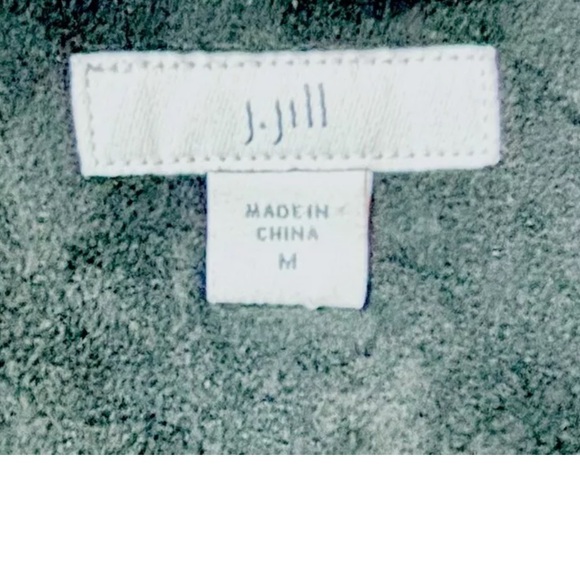 J. Jill Faux Suede Zip Up Soft Moto Jacket Black Women’s Size M - Picture 4 of 12